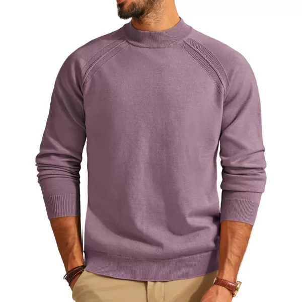 PJ PAUL JONES Sweaters for Men Mockneck Knit Jumper Sweater with Raglan Sleeve