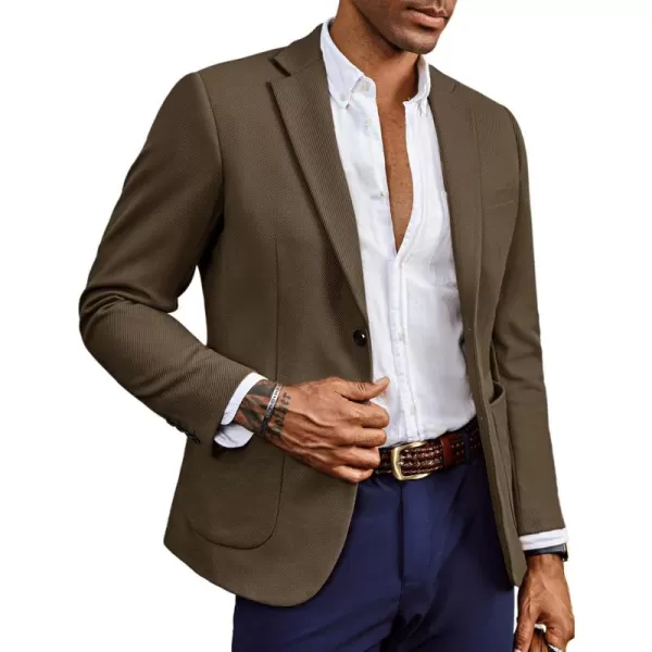 Mens Casual Sport Coats Two Button Suit Jacket with Pockets Lightweight Sport Coat Blazer