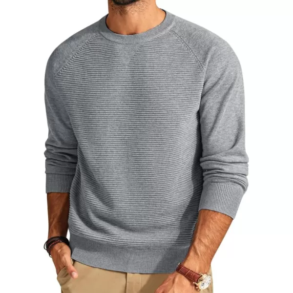 PJ PAUL JONES Men's Crewneck Pullover Sweater Textured Knitted Sweaters Long Sleeve Knitted Jumper