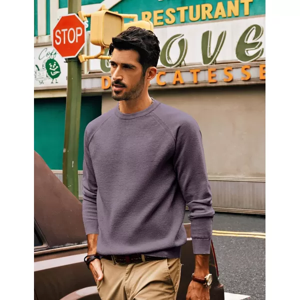PJ PAUL JONES Men's Crewneck Pullover Sweater Waffle Knitted Long Sleeve Sweaters
