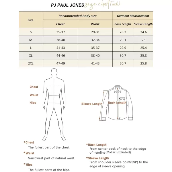 PJ PAUL JONES Men's Long Sleeve Wrinkle Free Dress Shirts Textured Business Casual Button Down Shirt Stretch Untucked Shirt