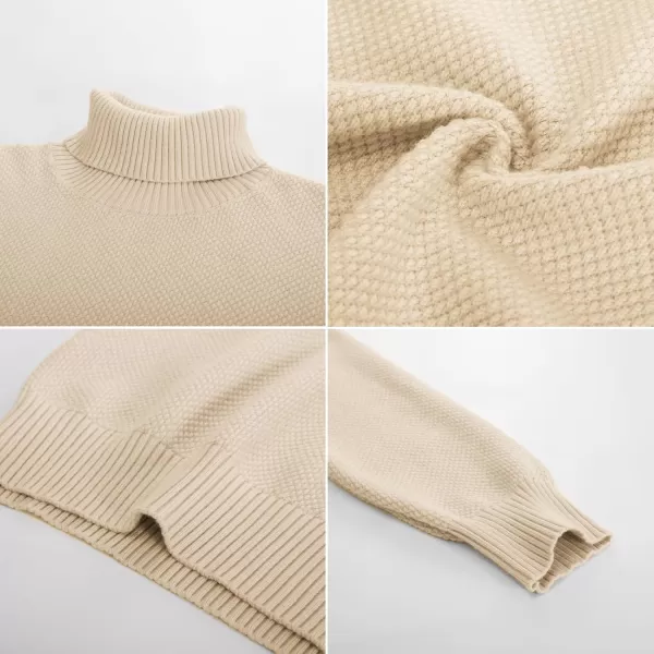 PJ PAUL JONES Men's Slim Fit Turtleneck Sweater Casual Knitted Pullover Sweaters