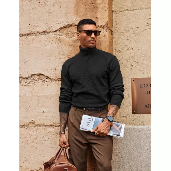 PJ PAUL JONES Men's Slim Fit Turtleneck Sweater Casual Knitted Pullover Sweaters