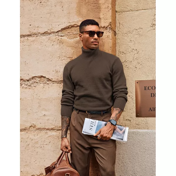 PJ PAUL JONES Men's Slim Fit Turtleneck Sweater Casual Knitted Pullover Sweaters