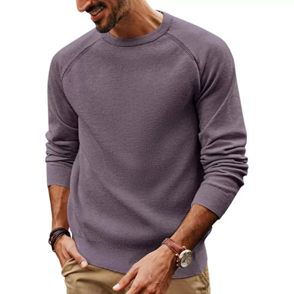 PJ PAUL JONES Men's Crewneck Pullover Sweater Waffle Knitted Long Sleeve Sweaters
