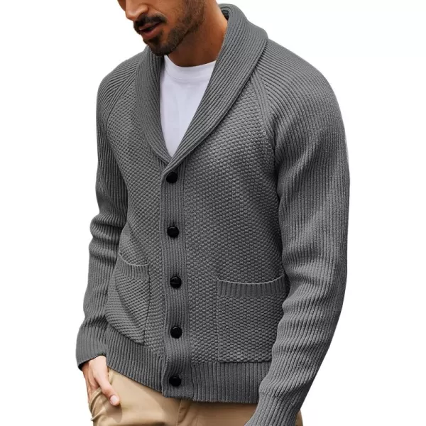 PJ PAUL JONES Mens Shawl Collar Cardigan Sweaters Knit Textured Sweater Button Down Cardigans