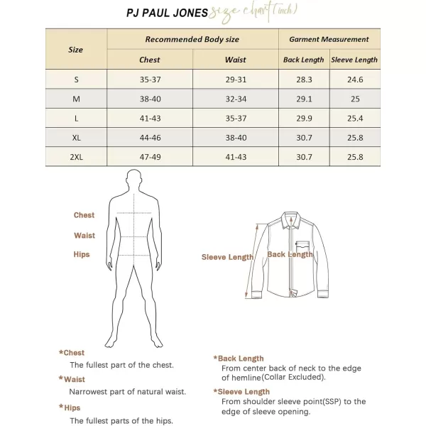 PJ PAUL JONES Casual Shirts for Men Texture Wrinkle Free Shirt Black Button up Shirt with Pockets