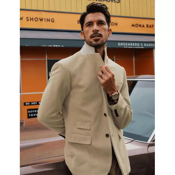 PJ PAUL JONES Mens Blazer Vintage Corduroy Waffle Texture Sport Coats Classic Two Buttons Blazer Suit Jackets