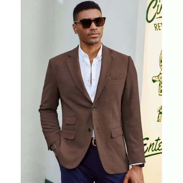 PJ PAUL JONES Mens Blazer Vintage Corduroy Waffle Texture Sport Coats Classic Two Buttons Blazer Suit Jackets
