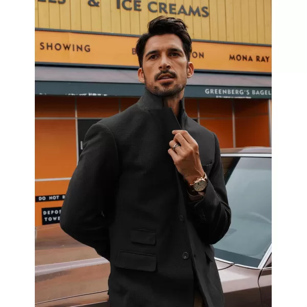 PJ PAUL JONES Mens Blazer Vintage Corduroy Waffle Texture Sport Coats Classic Two Buttons Blazer Suit Jackets