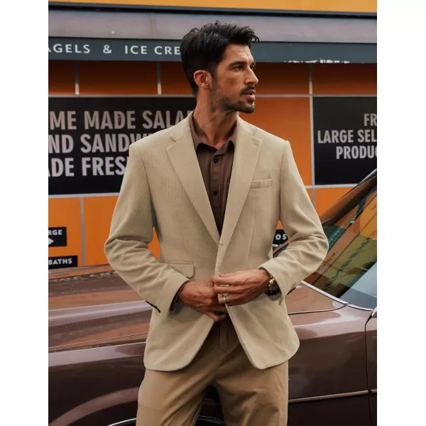 PJ PAUL JONES Mens Blazer Vintage Corduroy Waffle Texture Sport Coats Classic Two Buttons Blazer Suit Jackets