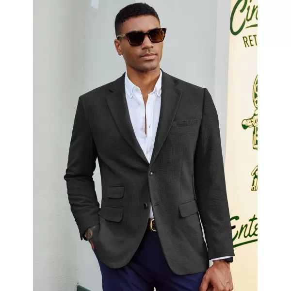 PJ PAUL JONES Mens Blazer Vintage Corduroy Waffle Texture Sport Coats Classic Two Buttons Blazer Suit Jackets