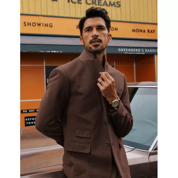 PJ PAUL JONES Mens Blazer Vintage Corduroy Waffle Texture Sport Coats Classic Two Buttons Blazer Suit Jackets