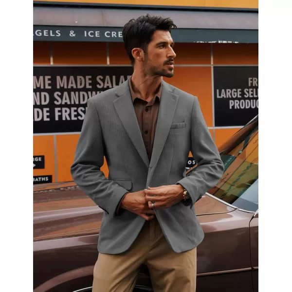 PJ PAUL JONES Mens Blazer Vintage Corduroy Waffle Texture Sport Coats Classic Two Buttons Blazer Suit Jackets