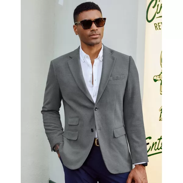 PJ PAUL JONES Mens Blazer Vintage Corduroy Waffle Texture Sport Coats Classic Two Buttons Blazer Suit Jackets