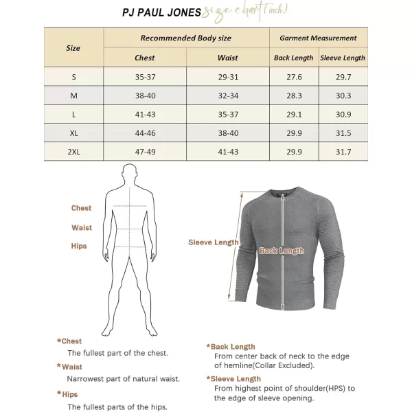 PJ PAUL JONES Mens Crewneck Pullover Sweater Casual Waffle Knit Stretch Sweaters Raglan Sleeve Knitwear