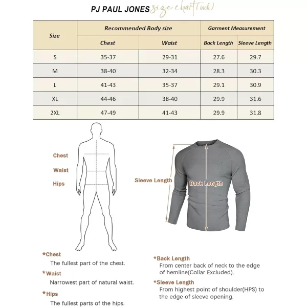 PJ PAUL JONES Mens Crewneck Sweater Soft Pullover Sweaters Long Sleeve Knitted Textured Jumper