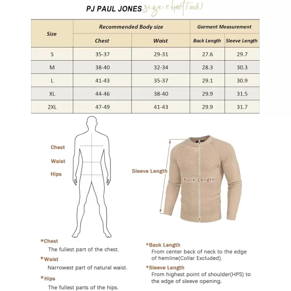 PJ PAUL JONES Mens Crewneck Sweater Waffle Knitted Pullover Sweaters Raglan Sleeve Knitwear Sweaters