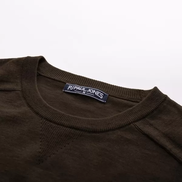PJ PAUL JONES Men's Crewneck Sweaters Casual Crew Neck Sweatshirt Wool Blend Knit Pullovers