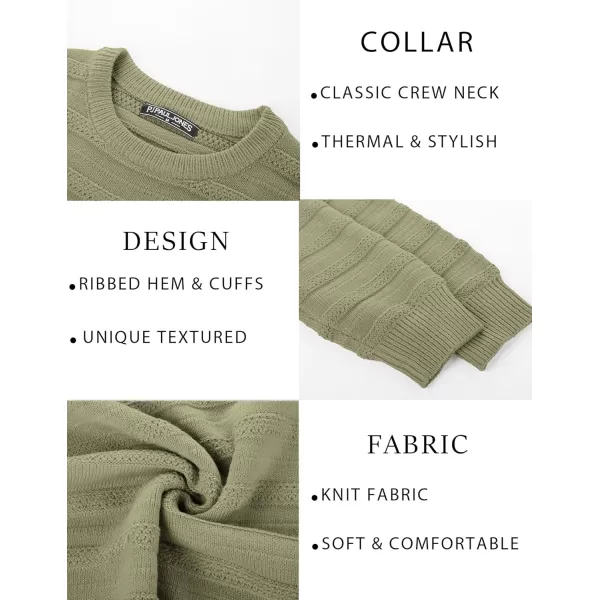 PJ PAUL JONES Mens Crewneck Sweaters Casual Knit Pullover Sweater Textured Knitwear