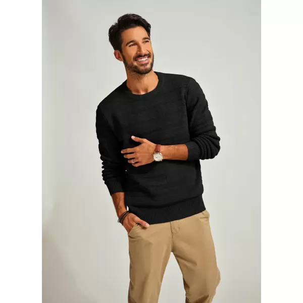 PJ PAUL JONES Mens Crewneck Sweaters Casual Knit Pullover Sweater Textured Knitwear