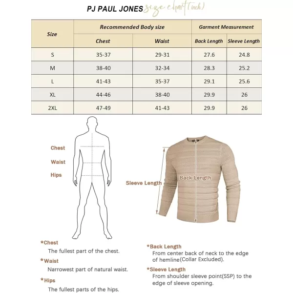 PJ PAUL JONES Mens Crewneck Sweaters Casual Knit Pullover Sweater Textured Knitwear