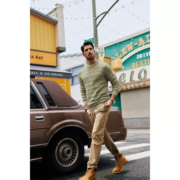 PJ PAUL JONES Mens Crewneck Sweaters Casual Knit Pullover Sweater Textured Knitwear