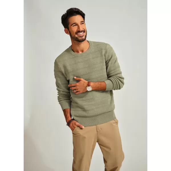 PJ PAUL JONES Mens Crewneck Sweaters Casual Knit Pullover Sweater Textured Knitwear