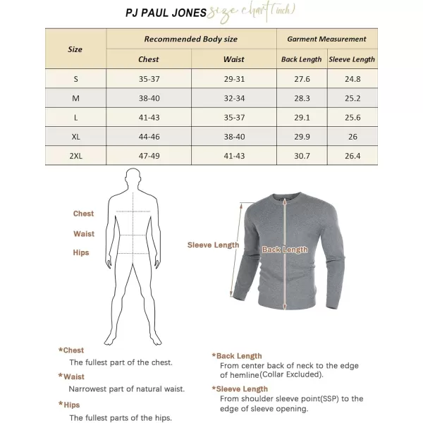 PJ PAUL JONES Mens Crewneck Sweaters Fashion Textured Knit Pullover Sweater with Scarf