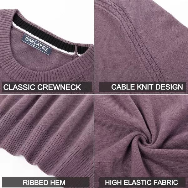 PJ PAUL JONES Men's Crewneck Sweaters Wool Blend Stretch Raglan Sleeve Knit Pullover Sweater Slim Fit Knitwear
