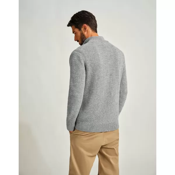 PJ PAUL JONES Mens Full Zip Cardigan Sweater Casual Ribbed Knitted Sweater for Men