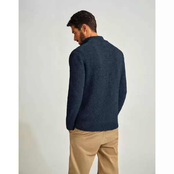 PJ PAUL JONES Mens Full Zip Cardigan Sweater Casual Ribbed Knitted Sweater for Men