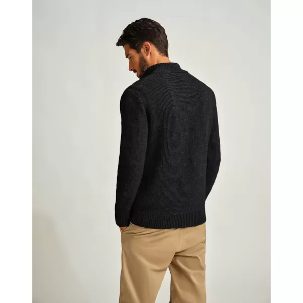 PJ PAUL JONES Mens Full Zip Cardigan Sweater Casual Ribbed Knitted Sweater for Men