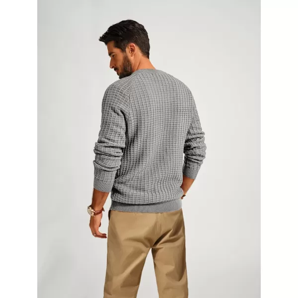 PJ PAUL JONES Mens Henley Sweater Knit Waffle Pullover Sweaters Casual Button Sweater