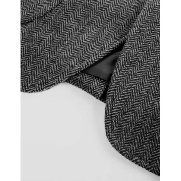 PJ PAUL JONES Mens Herringbone Blazer Vintage Tweed Wool Blend Sport Coat Jacket