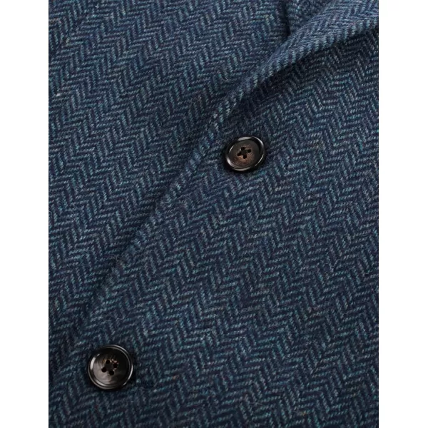 PJ PAUL JONES Mens Herringbone Blazer Vintage Tweed Wool Blend Sport Coat Jacket