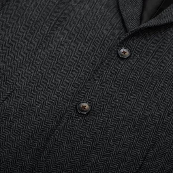 PJ PAUL JONES Mens Herringbone Blazer Vintage Tweed Wool Blend Sport Coat Jacket