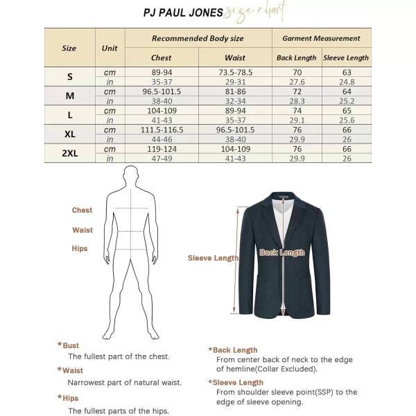 PJ PAUL JONES Mens Herringbone Blazer Vintage Tweed Wool Blend Sport Coat Jacket