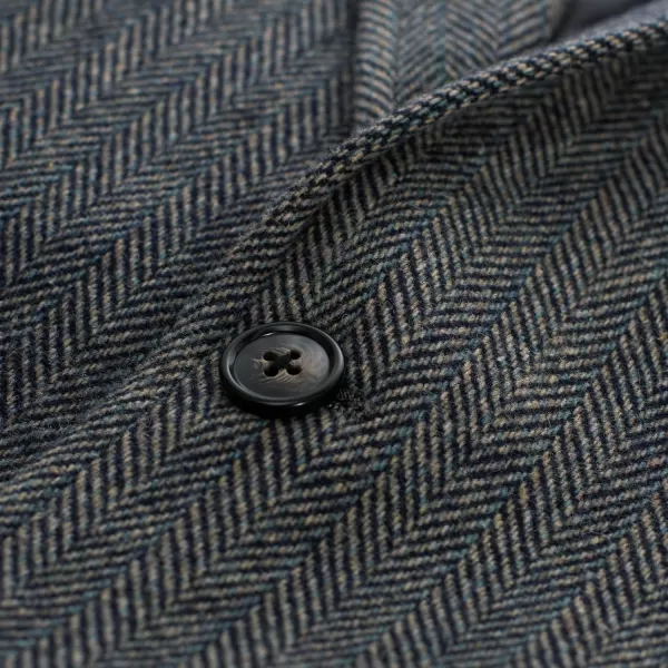 PJ PAUL JONES Mens Herringbone Blazer Vintage Tweed Wool Blend Sport Coat Jacket