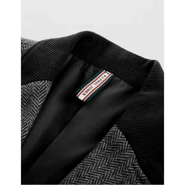 PJ PAUL JONES Mens Herringbone Blazer Vintage Tweed Wool Blend Sport Coat Jacket