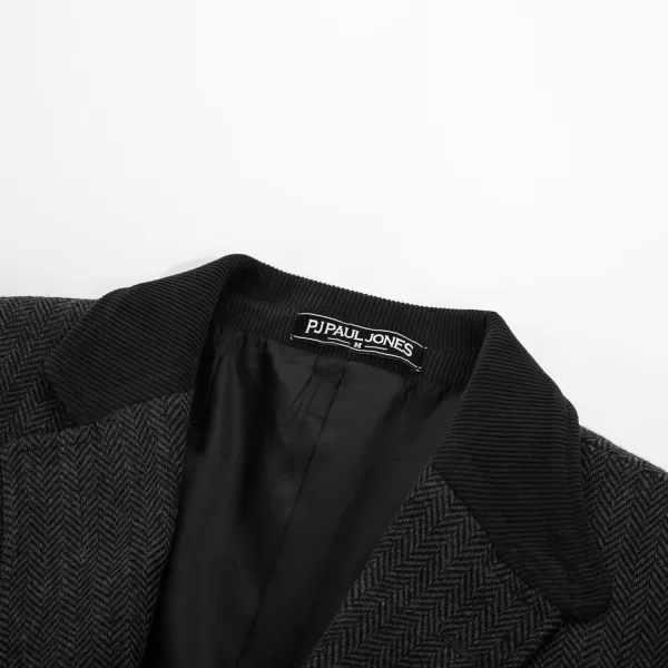 PJ PAUL JONES Mens Herringbone Blazer Vintage Tweed Wool Blend Sport Coat Jacket