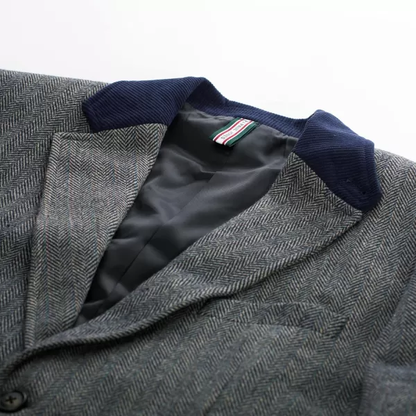 PJ PAUL JONES Mens Herringbone Blazer Vintage Tweed Wool Blend Sport Coat Jacket
