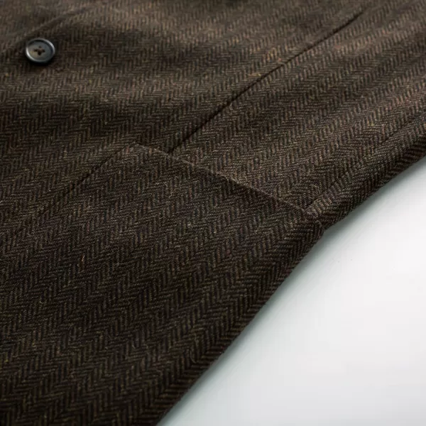 PJ PAUL JONES Mens Herringbone Blazer Vintage Tweed Wool Blend Sport Coat Jacket