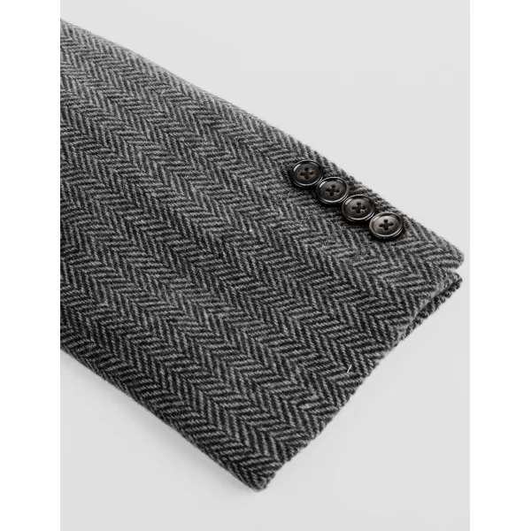 PJ PAUL JONES Mens Herringbone Blazer Vintage Tweed Wool Blend Sport Coat Jacket