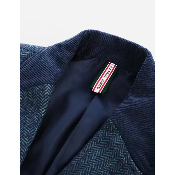 PJ PAUL JONES Mens Herringbone Blazer Vintage Tweed Wool Blend Sport Coat Jacket