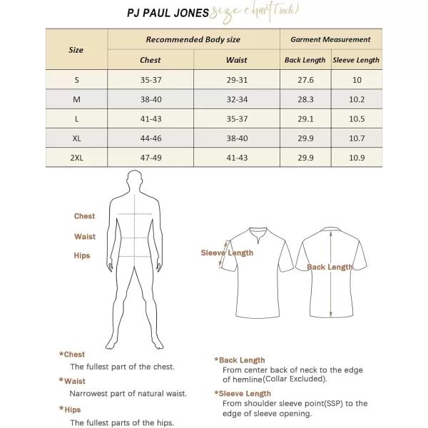 PJ PAUL JONES Men's Short Sleeve Knit T-Shirts Casual Crewneck Solid Texture Knit Shirt