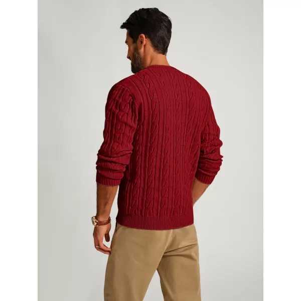 PJ PAUL JONES Mens Sweater Crewneck Cable Knit Pullover Sweater Casual Twist Textured Sweaters