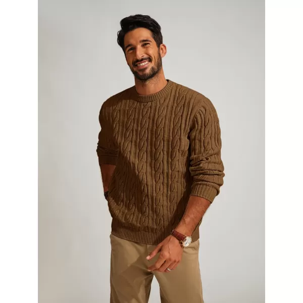 PJ PAUL JONES Mens Sweater Crewneck Cable Knit Pullover Sweater Casual Twist Textured Sweaters