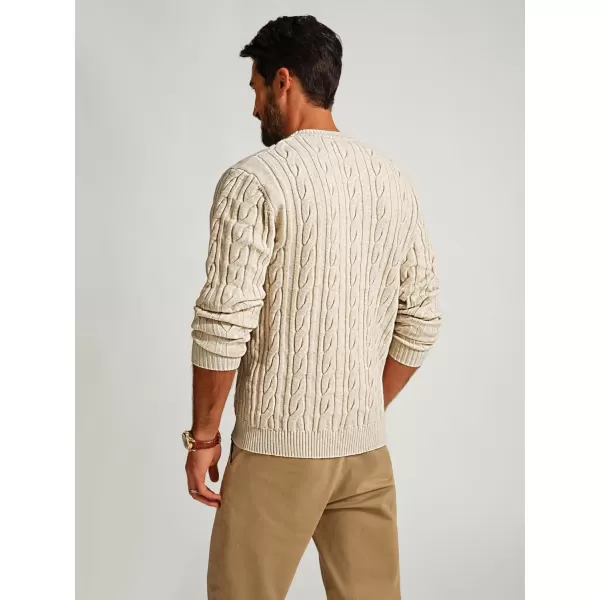 PJ PAUL JONES Mens Sweater Crewneck Cable Knit Pullover Sweater Casual Twist Textured Sweaters