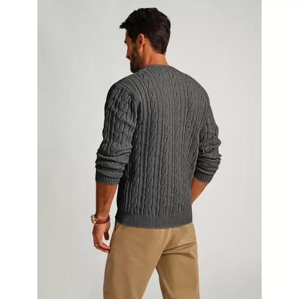 PJ PAUL JONES Mens Sweater Crewneck Cable Knit Pullover Sweater Casual Twist Textured Sweaters